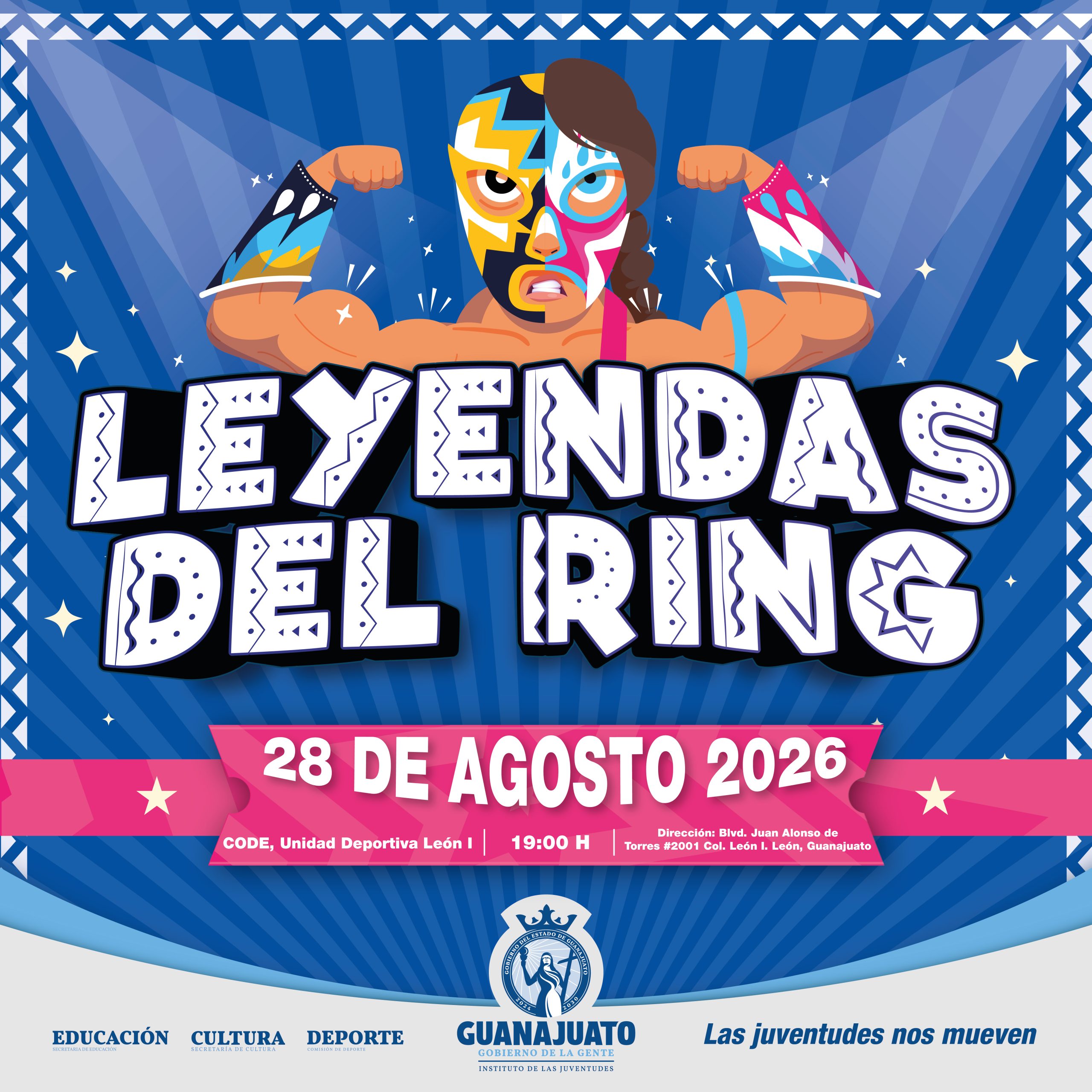 Guanajuato cierra el Mes de las Juventudes con evento de lucha libre