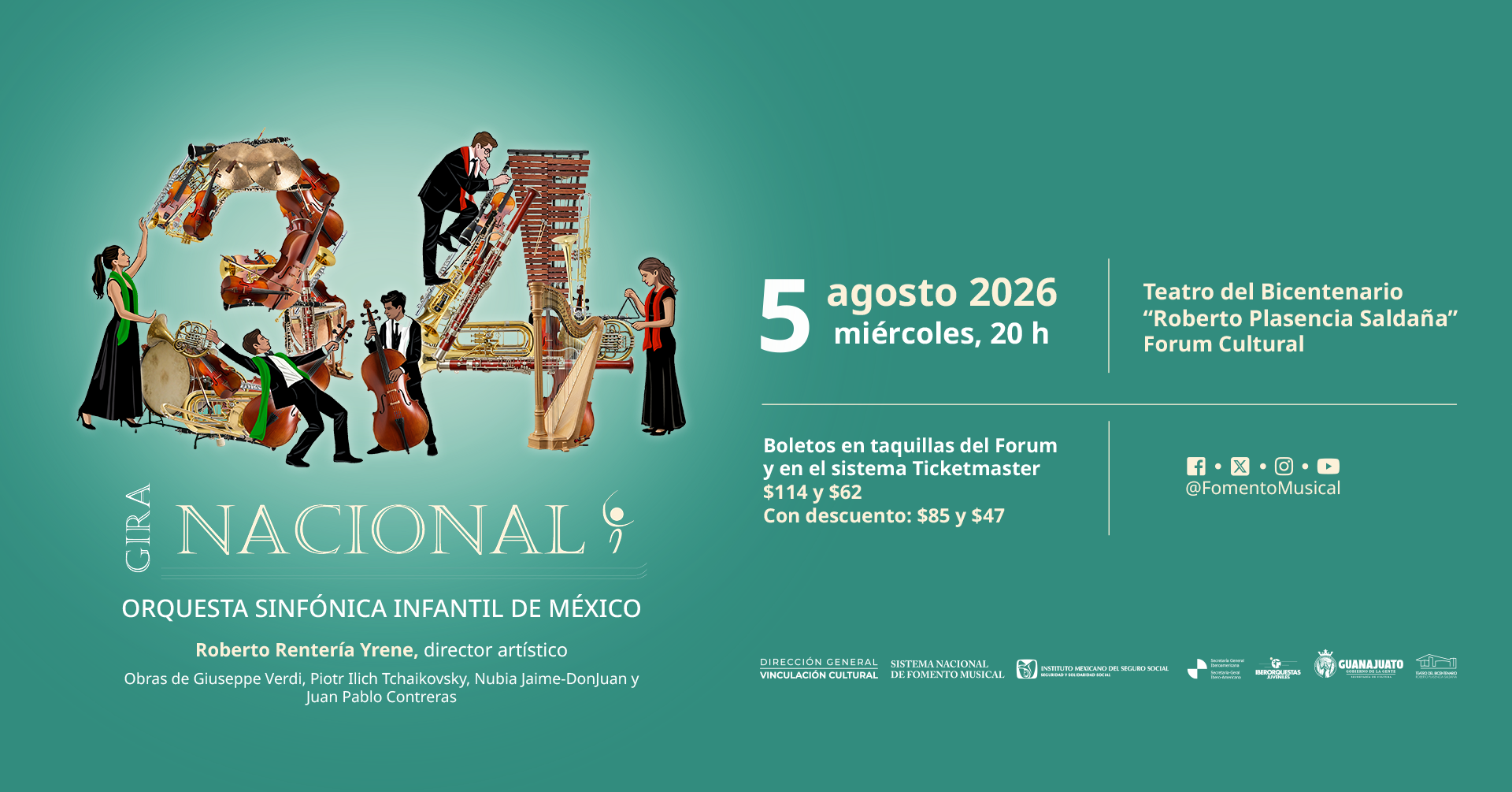 Guanajuato: Concierto de la Orquesta Sinfónica Infantil en el Teatro del Bicentenario