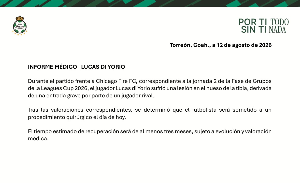 Lucas Di Yorio se perderá 3 meses por cirugía urgente
