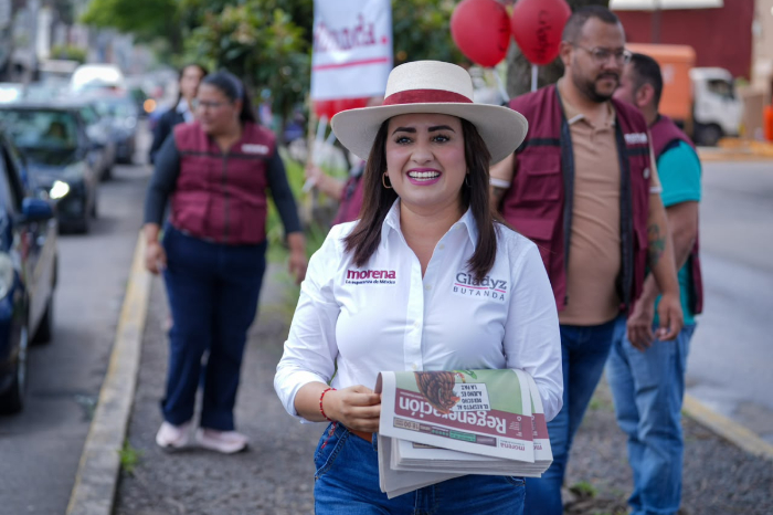 Morelia: Gladyz Butanda se reúne con líderes de Morena en el estado