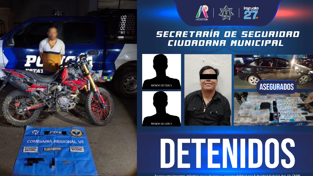 Salamanca e Irapuato: Detienen a cuatro con armas y aseguran auto