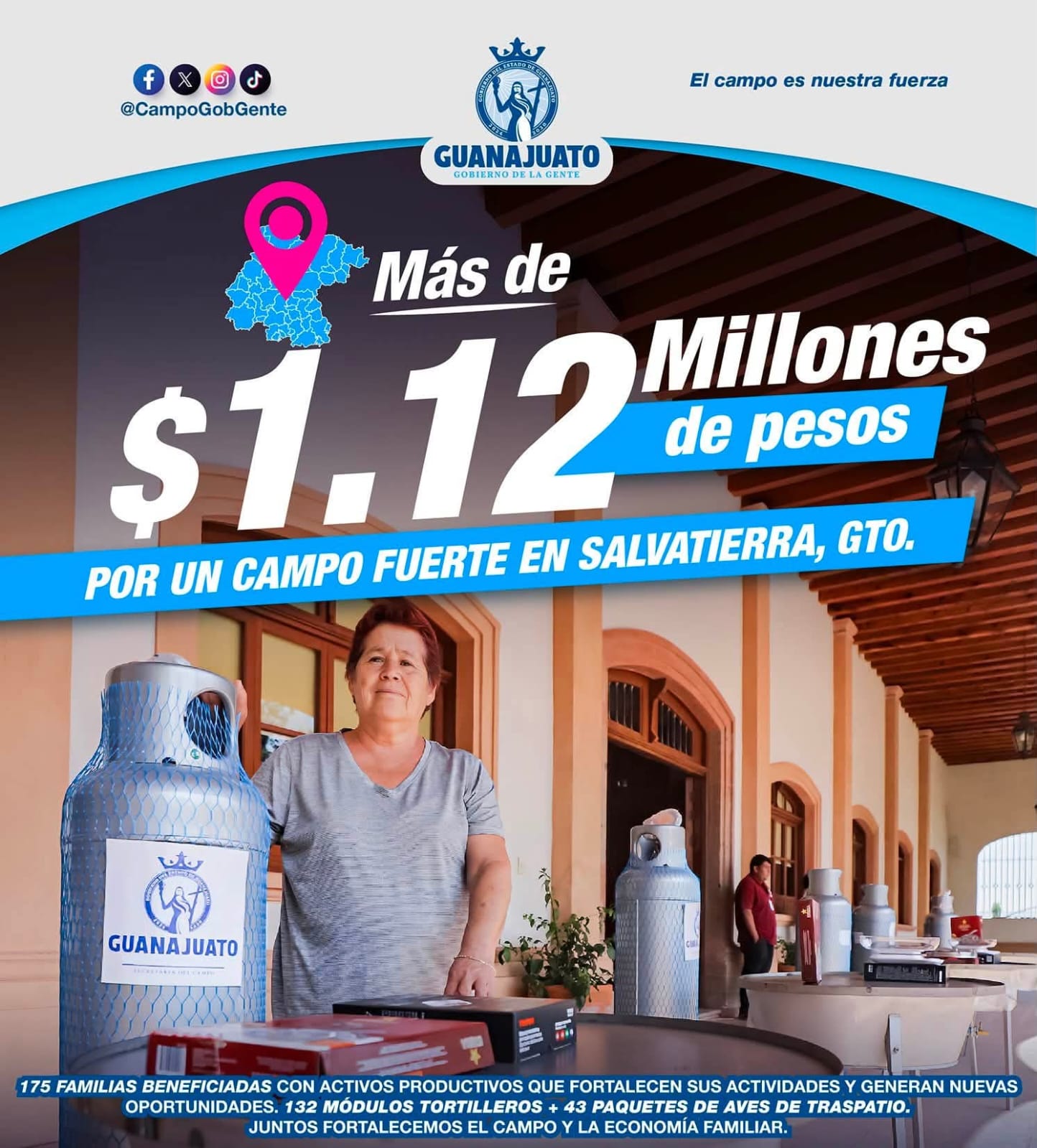Salvatierra: Fortalecen economía rural con el Programa Familia Productiva