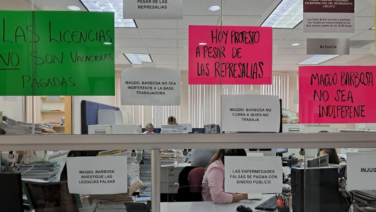 Tribunal Colegiado de Guanajuato: Empleados protestan y acusan favoritismo