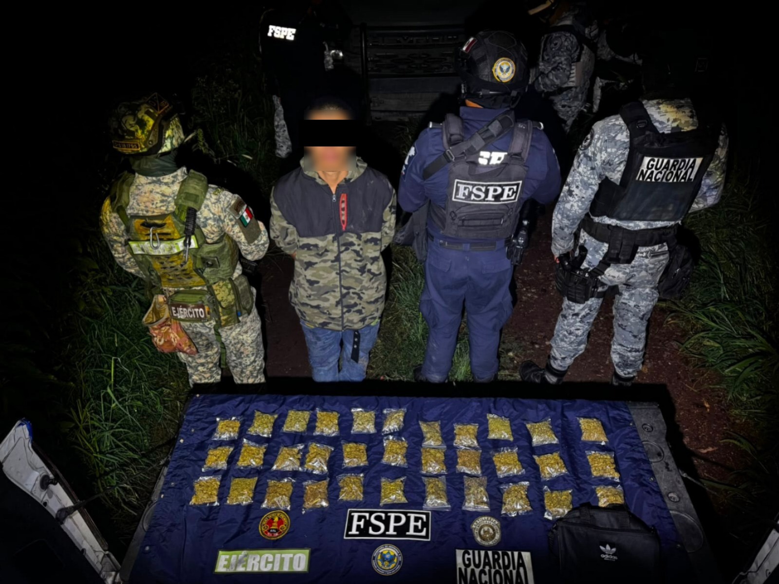 Villagrán: Aseguran 520 dosis de marihuana y arrestan a un sospechoso