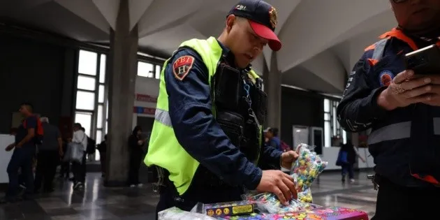 Ciudad de México: Aseguran 439 kilos de pirotecnia en el Metro
