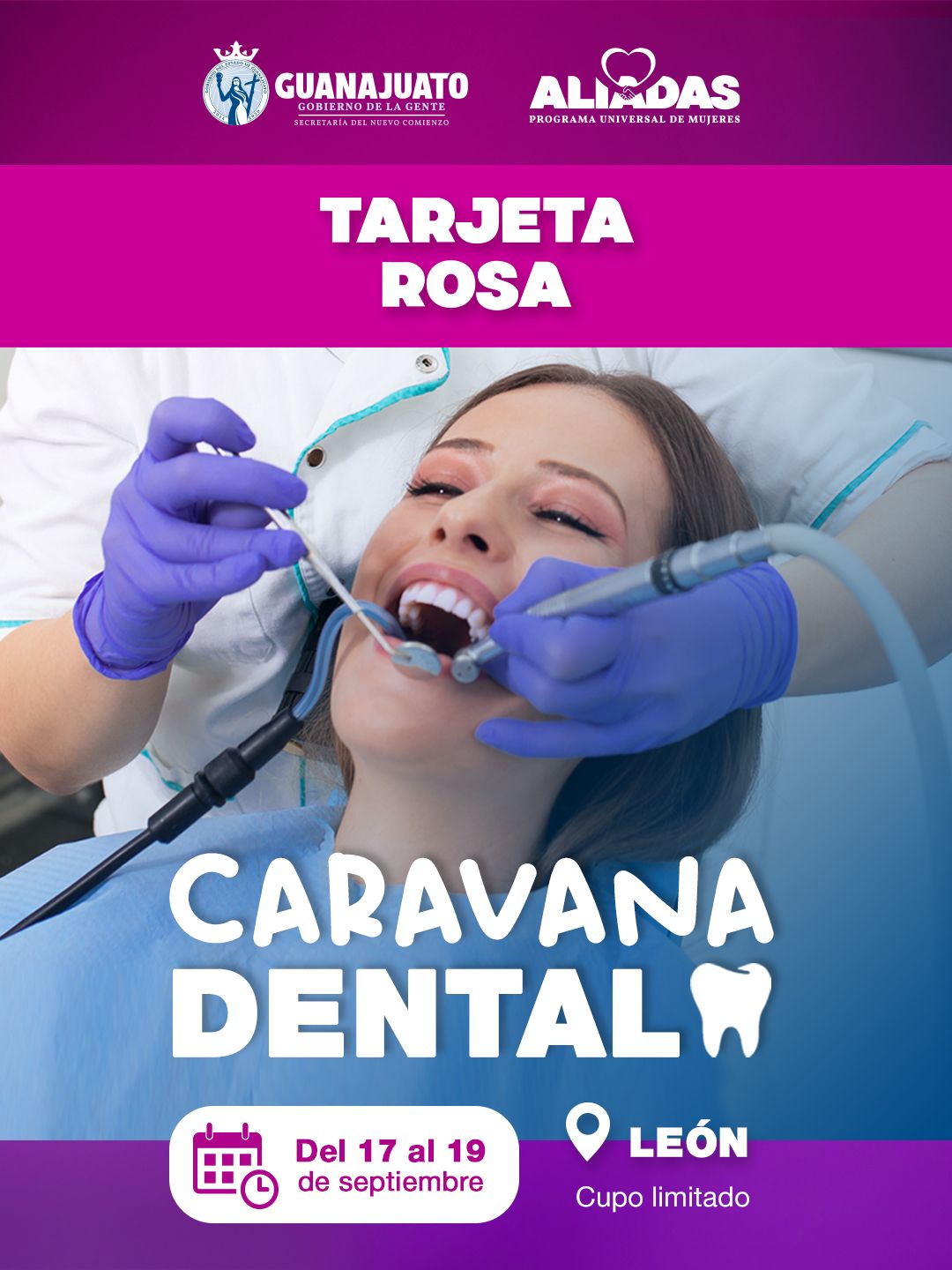 DIF Estatal: Atención dental gratuita para beneficiarias de Tarjeta Rosa en Nuevo León