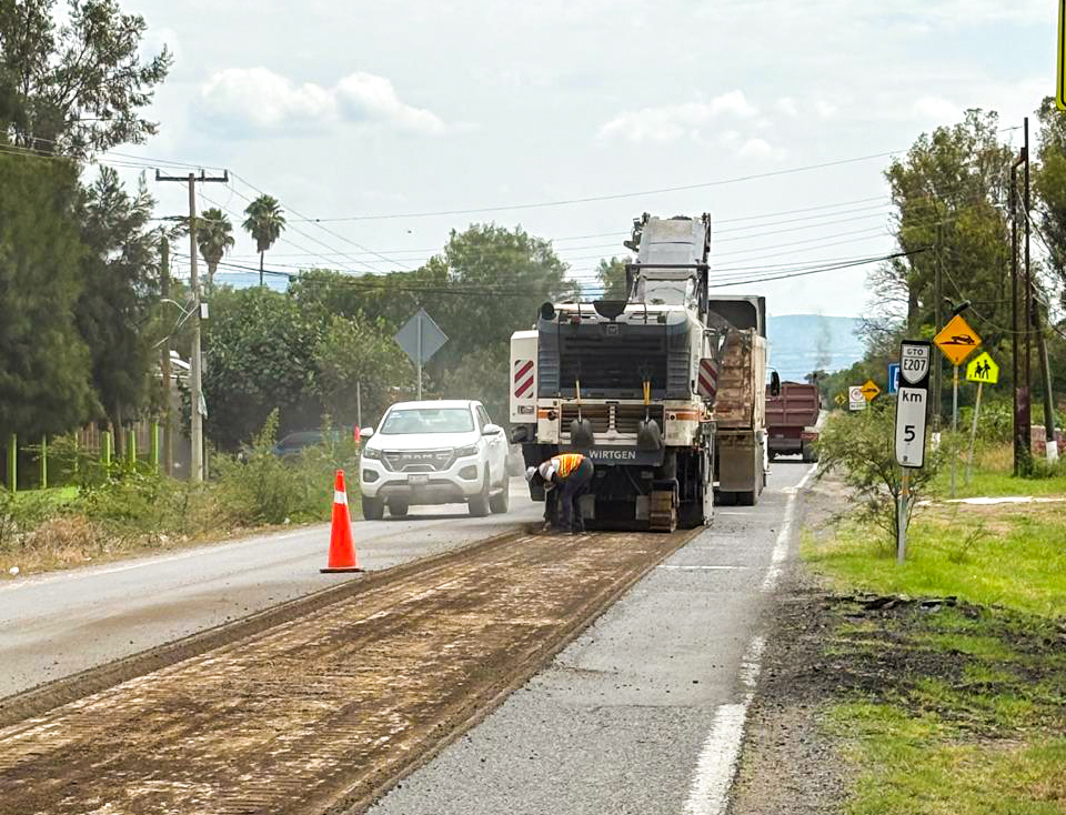 Guanajuato: Gobierno de la Gente destina 28 mdp para conservar carretera Manuel Doblado-Puerta de San Juan