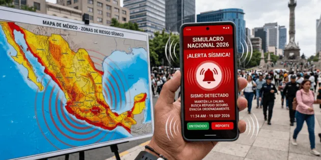 México: Simulacro Nacional 2026 activará alerta sísmica en estados