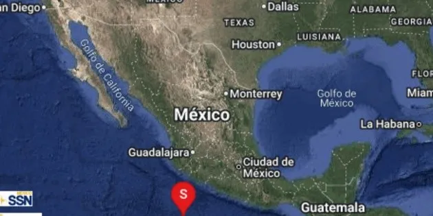 Michoacán: Sismo de magnitud 5.5 registrado frente a sus costas