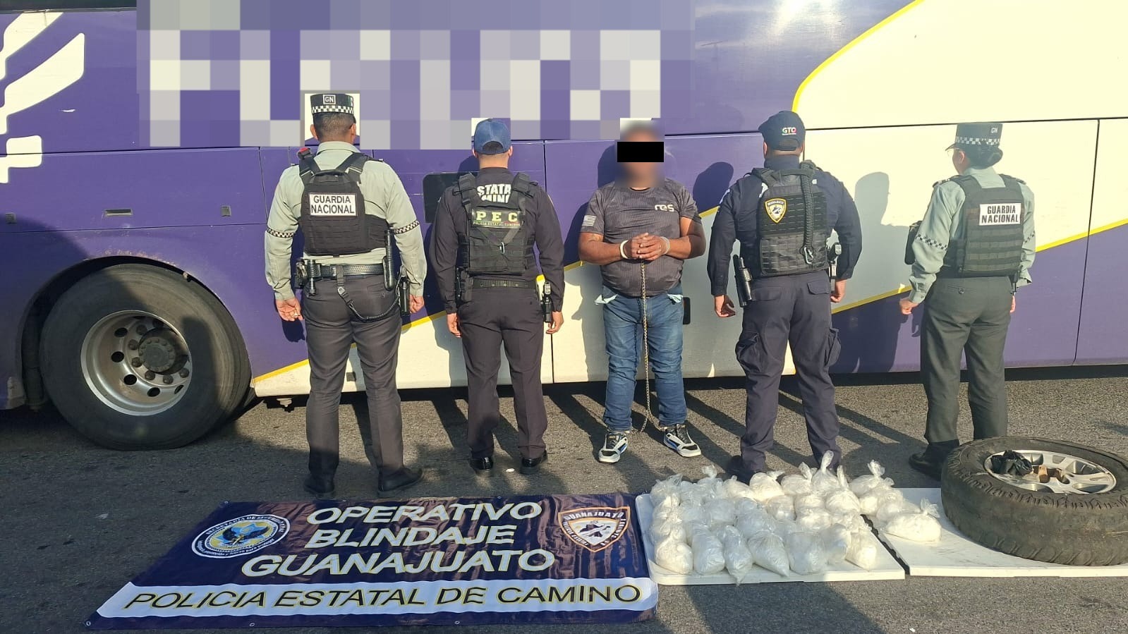 Salamanca: Encuentra PEC más de 49 mil dosis de cristal ocultas en llanta