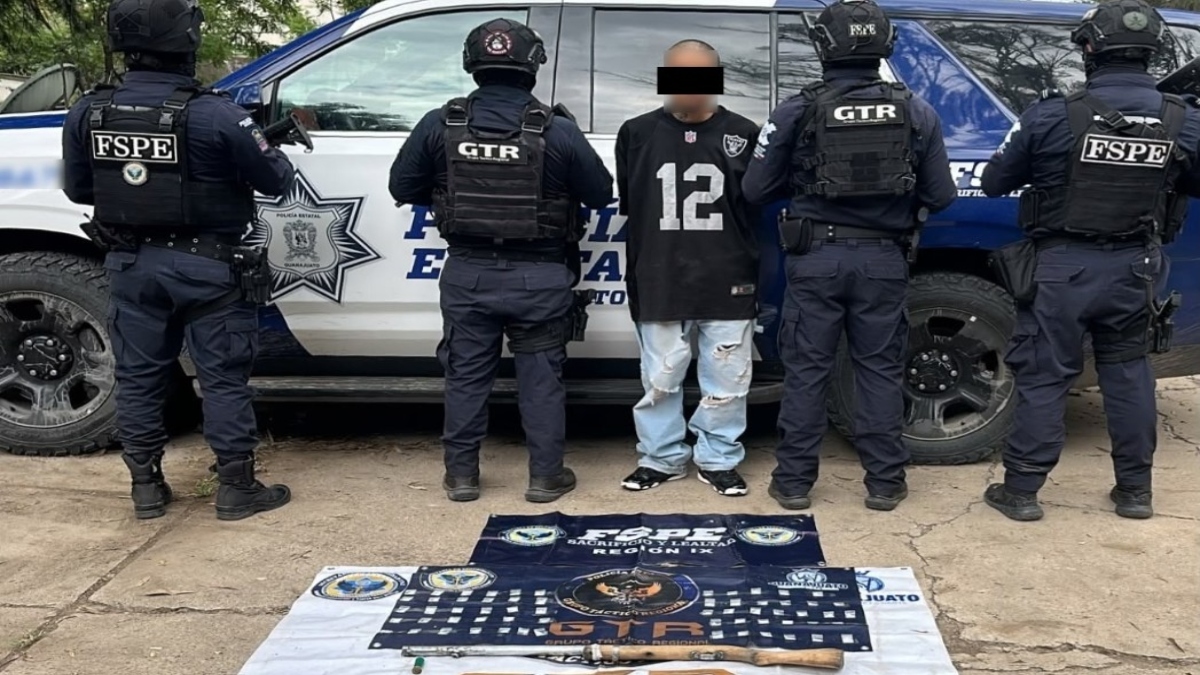 Silao: Detenido con arma y droga en colonia Sopeña
