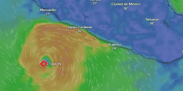 Baja California Sur: Simón se intensifica a huracán categoría 1