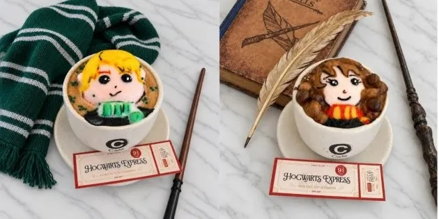 CDMX: Cafetería ofrece café 3D de Harry Potter en colores