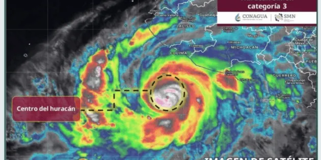 Colima y Jalisco: Huracán Simón se intensifica a categoría 3