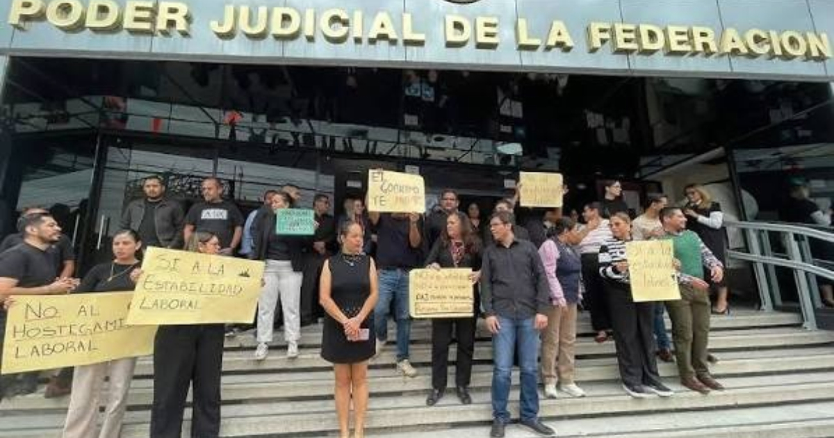 Trabajadores del Poder Judicial protestan en León