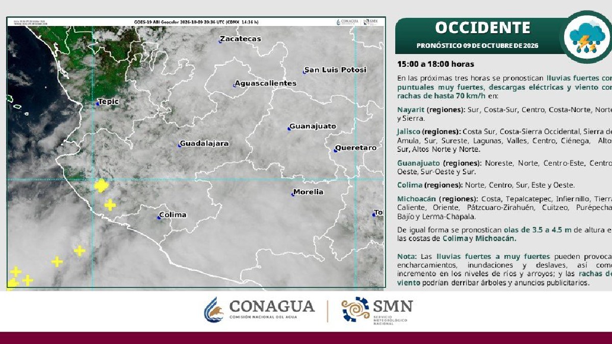 Guanajuato: Efectos del huracán Simón impactan la región