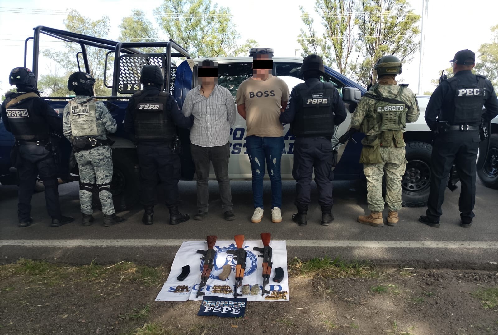 Huanímaro: Detienen a dos y confiscan tres armas largas por FSPE
